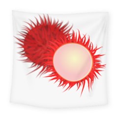 Rambutan Fruit Red Sweet Square Tapestry (large)