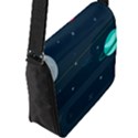 Space Pelanet Galaxy Comet Star Sky Blue Flap Messenger Bag (L)  View2