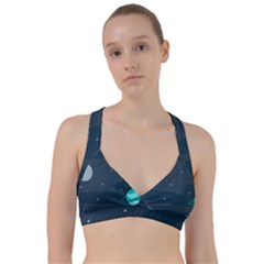 Space Pelanet Galaxy Comet Star Sky Blue Sweetheart Sports Bra by Mariart