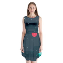 Space Pelanet Galaxy Comet Star Sky Blue Sleeveless Chiffon Dress   by Mariart