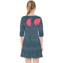 Space Pelanet Galaxy Comet Star Sky Blue Pocket Dress View2