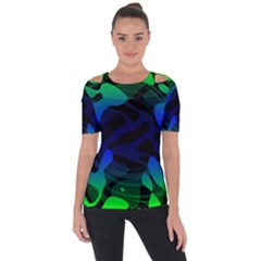 Spectrum Sputnik Space Blue Green Short Sleeve Top