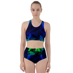 Spectrum Sputnik Space Blue Green Racer Back Bikini Set by Mariart