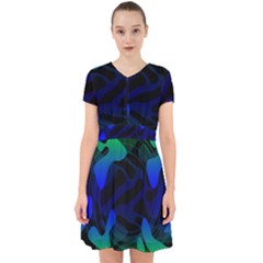 Spectrum Sputnik Space Blue Green Adorable In Chiffon Dress