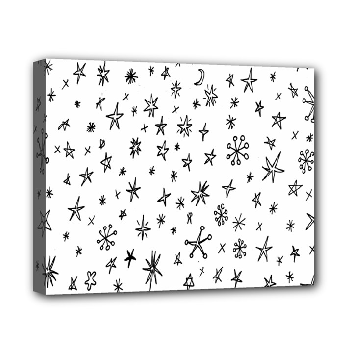 Star Doodle Canvas 10  x 8 