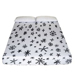 Star Doodle Fitted Sheet (california King Size)