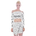 Star Doodle Off Shoulder Top with Mini Skirt Set View1