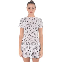 Star Doodle Drop Hem Mini Chiffon Dress by Mariart