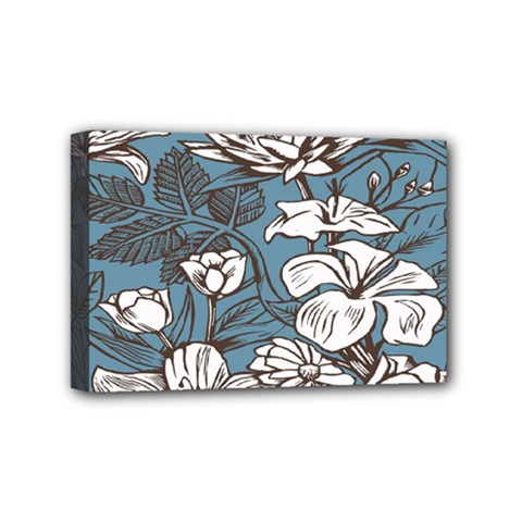 Star Flower Grey Blue Beauty Sexy Mini Canvas 6  X 4 