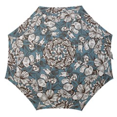 Star Flower Grey Blue Beauty Sexy Straight Umbrellas