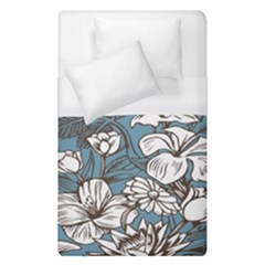 Star Flower Grey Blue Beauty Sexy Duvet Cover (single Size) by Mariart