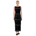 Stripes Black White Minimalist Line Fitted Maxi Dress View2