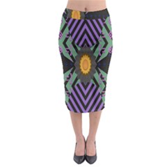 Secret Code Formula Sun Midi Pencil Skirt