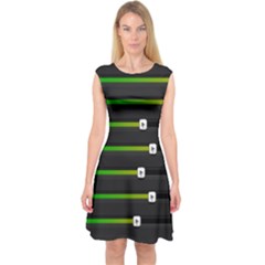 Stock Illustration Rendering Seven Volume Capsleeve Midi Dress