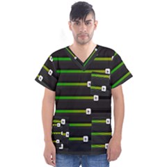 Stock Illustration Rendering Seven Volume Men s V-neck Scrub Top