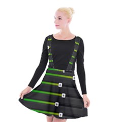 Stock Illustration Rendering Seven Volume Suspender Skater Skirt by Mariart