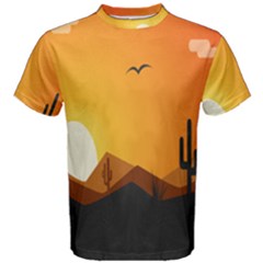 Sunset Natural Sky Men s Cotton Tee by Mariart