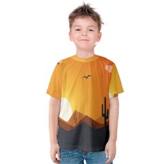 Sunset Natural Sky Kids  Cotton Tee