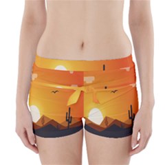 Sunset Natural Sky Boyleg Bikini Wrap Bottoms by Mariart