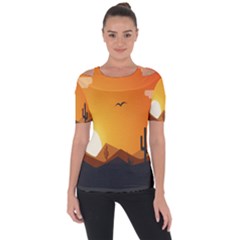 Sunset Natural Sky Short Sleeve Top