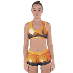 Sunset Natural Sky Racerback Boyleg Bikini Set