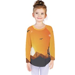 Sunset Natural Sky Kids  Long Sleeve Tee