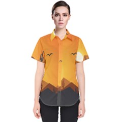 Sunset Natural Sky Women s Short Sleeve Shirt