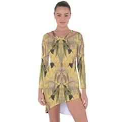 Art Nouveau Asymmetric Cut-out Shift Dress by NouveauDesign