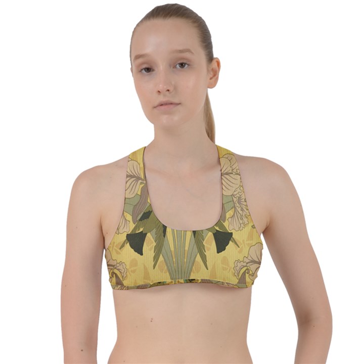 Art nouveau Criss Cross Racerback Sports Bra