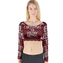 Ugly Christmas Sweater Long Sleeve Crop Top View1