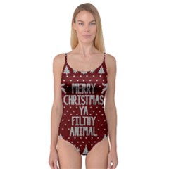 Ugly Christmas Sweater Camisole Leotard  by Valentinaart