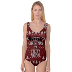 Ugly Christmas Sweater Princess Tank Leotard  by Valentinaart