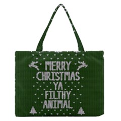 Ugly Christmas Sweater Zipper Medium Tote Bag by Valentinaart