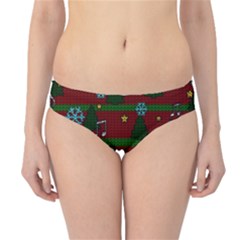 Ugly Christmas Sweater Hipster Bikini Bottoms by Valentinaart