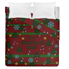 Ugly Christmas Sweater Duvet Cover Double Side (queen Size) by Valentinaart