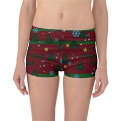 Ugly Christmas Sweater Reversible Boyleg Bikini Bottoms by Valentinaart