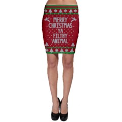 Ugly Christmas Sweater Bodycon Skirt by Valentinaart