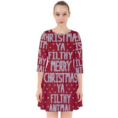 Ugly Christmas Sweater Smock Dress