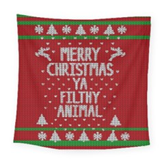 Ugly Christmas Sweater Square Tapestry (large) by Valentinaart