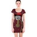 Christmas Giraffe  Short Sleeve Bodycon Dress View1