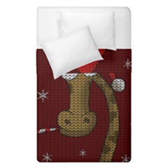 Christmas Giraffe  Duvet Cover Double Side (Single Size)