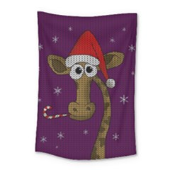 Christmas Giraffe  Small Tapestry