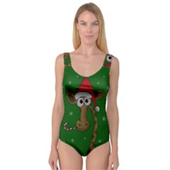 Christmas Giraffe  Princess Tank Leotard  by Valentinaart