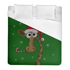 Christmas Giraffe  Duvet Cover (full/ Double Size) by Valentinaart