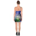 Wonderful Lion Silhouette On Dark Colorful Background One Soulder Bodycon Dress View2