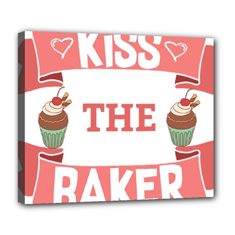 Kiss The Baker Deluxe Canvas 24  X 20   by BakersandArtists