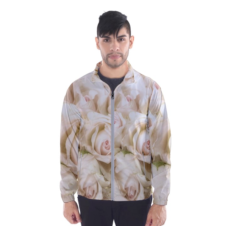 Pastel Roses Antique Vintage Wind Breaker (Men)