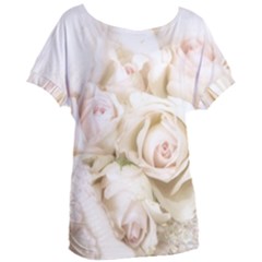 Pastel Roses Antique Vintage Women s Oversized Tee