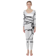 Trump Novelty Design Long Sleeve Catsuit