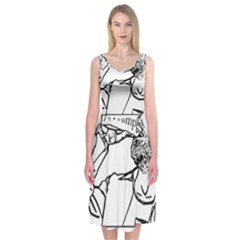 Trump Novelty Design Midi Sleeveless Dress by PokeAtTrump